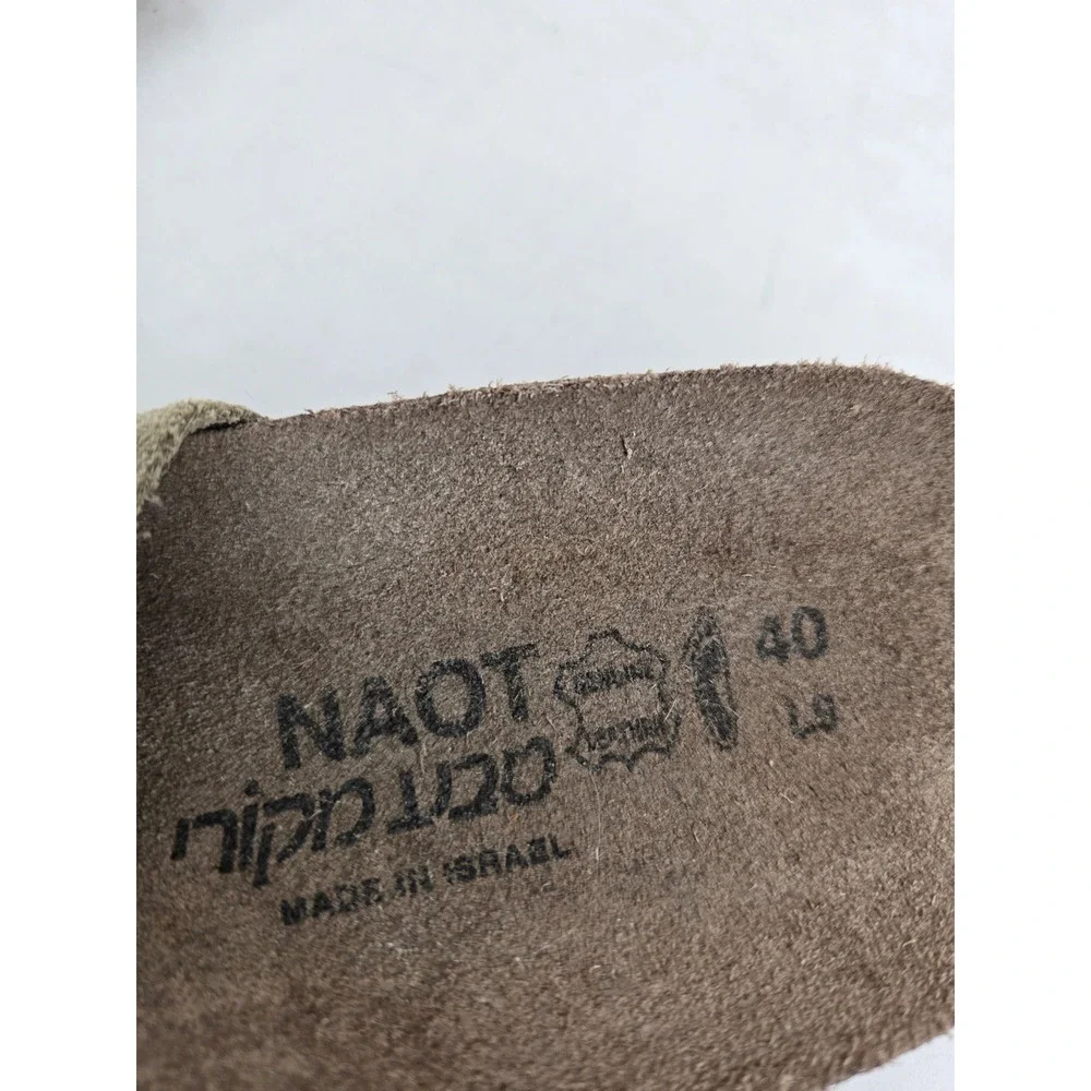 Naot Larissa Suede Gladiator Sandals Tan Khaki Womens 40 US 9-9.5 Israel Comfort